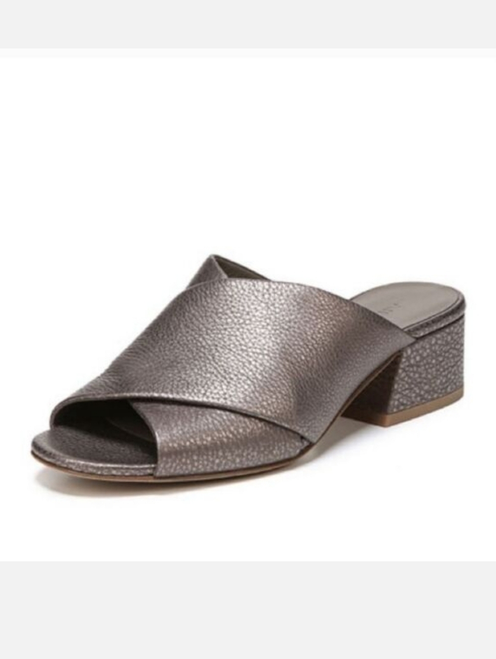 Vince Karsten Metallic Criss Cross Slide Sandals Size 6